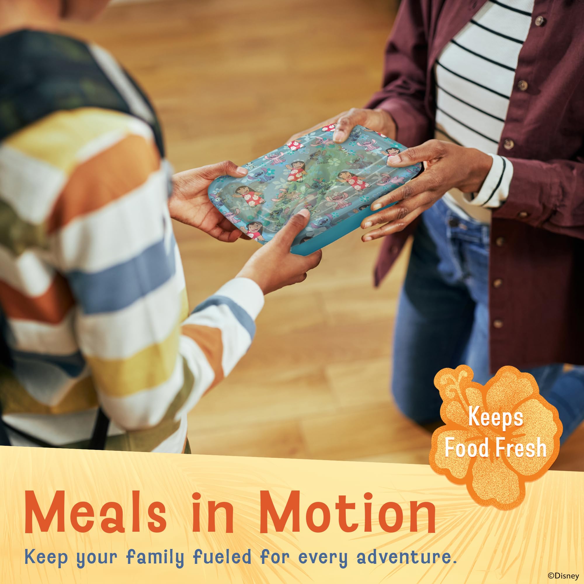 Best Brands Disney Meal Prep Containers - 20-Piece Reusable Food Containers with Lids - Freezer, Microwave & Dishwasher Safe - Featuring Mickey & Minnie, Lilo & Stitch - 33.8 Oz To Go Food Containers - Image 3