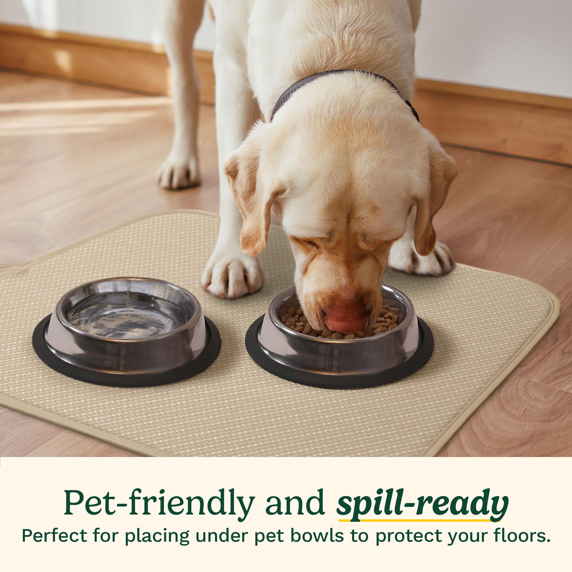 Cuisinart Dish Drying Mats for Kitchen Counter - (2) 16" x 18" Ultra Absorbent Kitchen Dish Drying Mat - Mesh Backing, Foldable, Machine Washable, Fast Drying Dish Mat (Diamond Strings) - Image 5