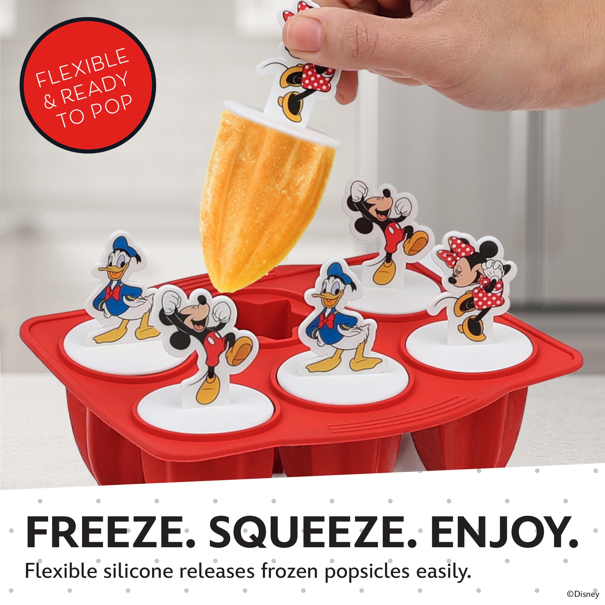Disney Silicone Popsicle Molds – 6 Reusable Popsicles Molds Featuring Mickey & Friends or Stitch – BPA-Free Flexible Silicone Ice Pop Mold and Popsicle Maker for Frozen Treats - Image 3