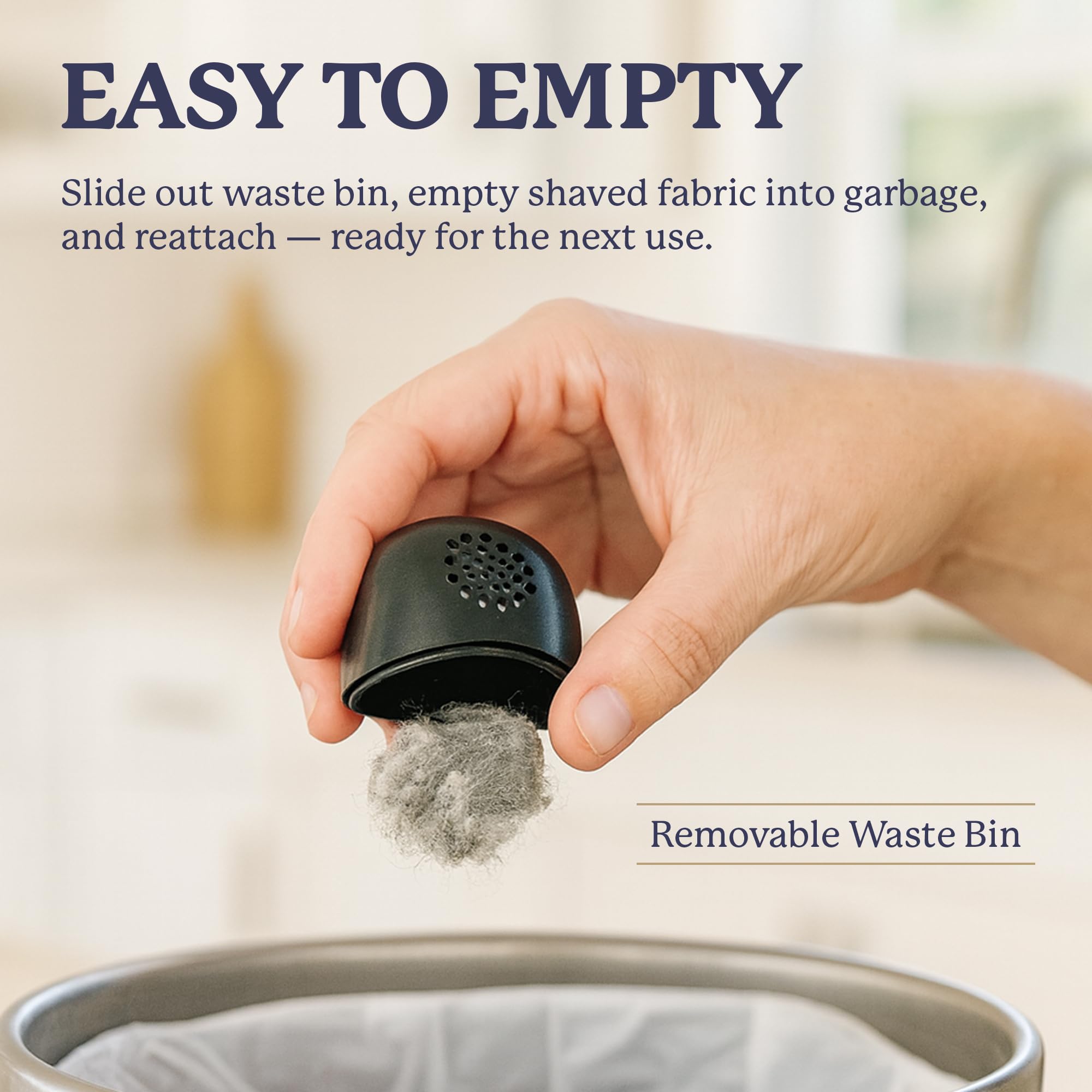 Farberware Fabric Shaver & Lint Remover for Clothes – Battery Operated Lint Shaver with Triple Blades, Sweater Shaver to Remove Pilling for Clothing, Couch, Furniture, Fuzz, Lint Balls - Image 4