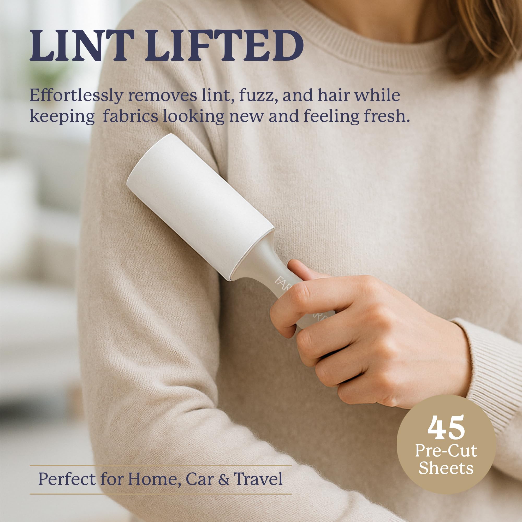 Farberware Fabric Shaver & Lint Remover Set – Battery Operated Sweater Shaver with Triple Blades and Extra Sticky Roller for Pet Hair, Fuzz & Pilling on Clothes, Upholstery & Bedding - Image 3