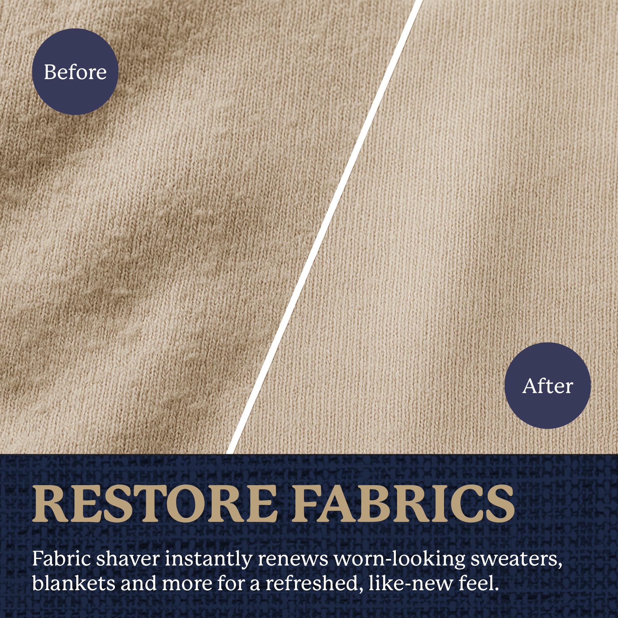 Farberware Fabric Shaver & Lint Remover Set – Battery Operated Sweater Shaver with Triple Blades and Extra Sticky Roller for Pet Hair, Fuzz & Pilling on Clothes, Upholstery & Bedding - Image 5